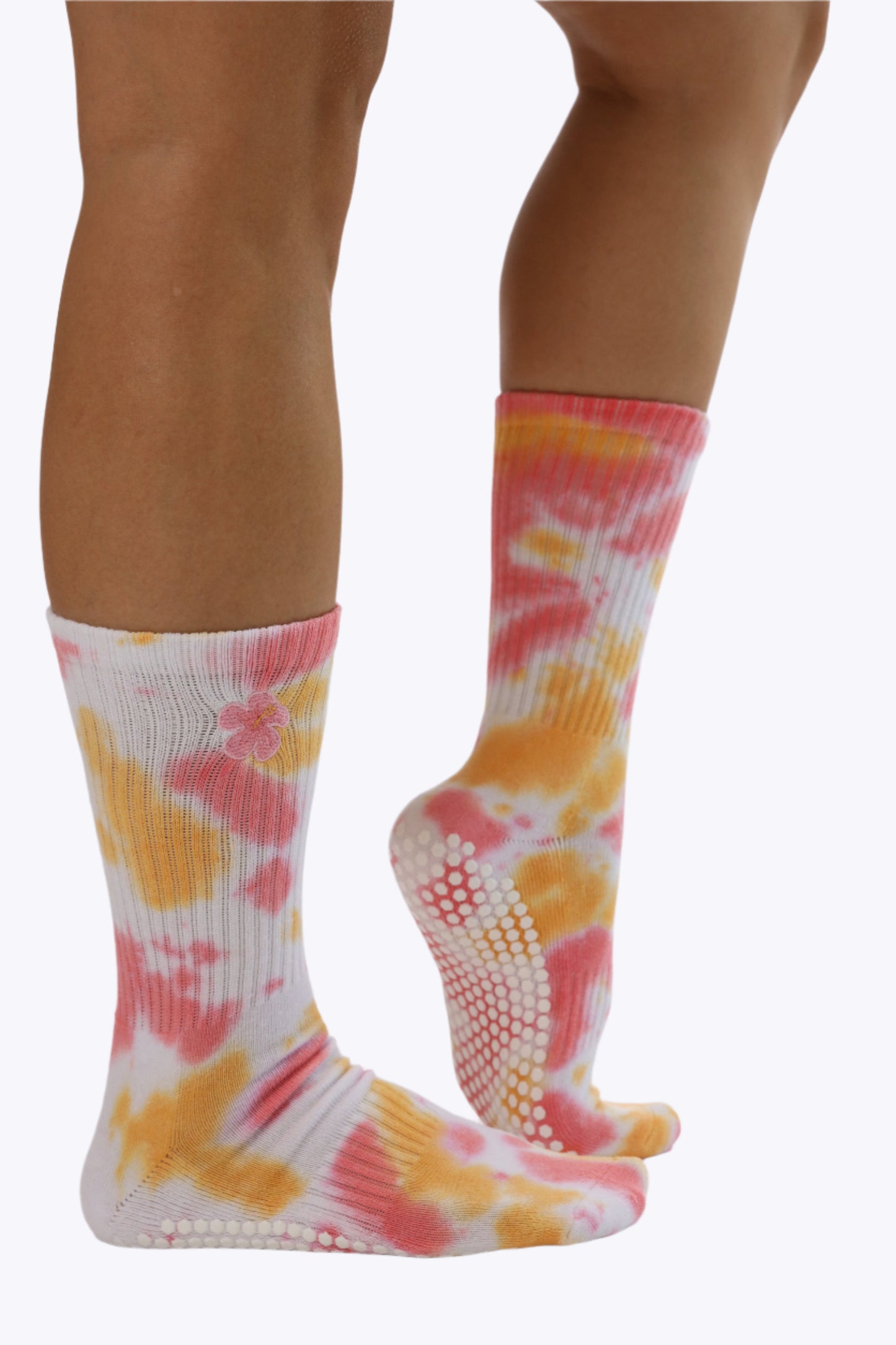 Hibiscus Tie Dye Grip Sox